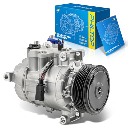 Image of PHILTOP Air Conditioner AC Compressor for Q5 2013-2017 2T, A4 Quattro 2010-2015,Q5 2010-2012,A5 Quattro 2011-2017,A4 Quattro 2005-2006 2008-2009 2.0T,Macan 2018,2020,2022-2023 2T,Q3 /Q3 Quattro 15-16