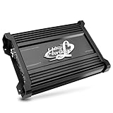 Lanzar 3000 Watt 2-Ohm Stable Monoblock Mosfet Amplifier, High-Power Car Audio Amp with Electronic Crossover Network, Bass Boost Circuit, Low Pass Filter Controls, and Nickel RCA Inputs, 13' x 2'x 9'