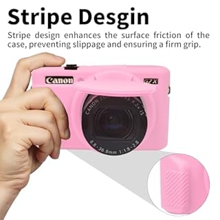 Easy Hood G7X Mark II Case, Protective Case for Canon Powershot G7X Mark II Digital Camera, Removable Lens Cover Silicone Sleeve Soft Camera Cover Rubber Protective Body Skin - Pink