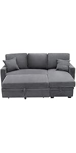 Amazon｜Syuan Kagu ソファー 3人掛け ソファーベッド L型ソファー