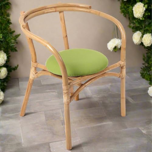 Image of Habere India-All the Cultures Fabricating India Cane Furniture | Outdoor Furniture | Arm Chair | Outdoor Chairs for Balcony - Green (57 * 58 * 73 cm)