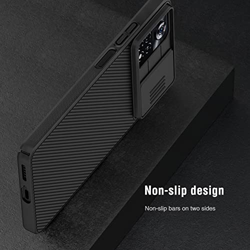 Image of for Xiaomi Poco X4 Pro 5G Case with Camera Cover,Poco X4 Pro 5G Phone Case Nillkin Slide Camera Protection Hard PC and TPU Heavy Duty Shockproof Cover for xiaomi Poco X4 Pro 5G (Blue)