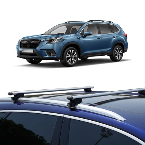 Roof Racks Cross Bars for Subaru Forester Legacy Outback 2000 2024 Aluminum Roof top Cargo Box Tent Bike Kano Basket Carrier Gray Aluminum