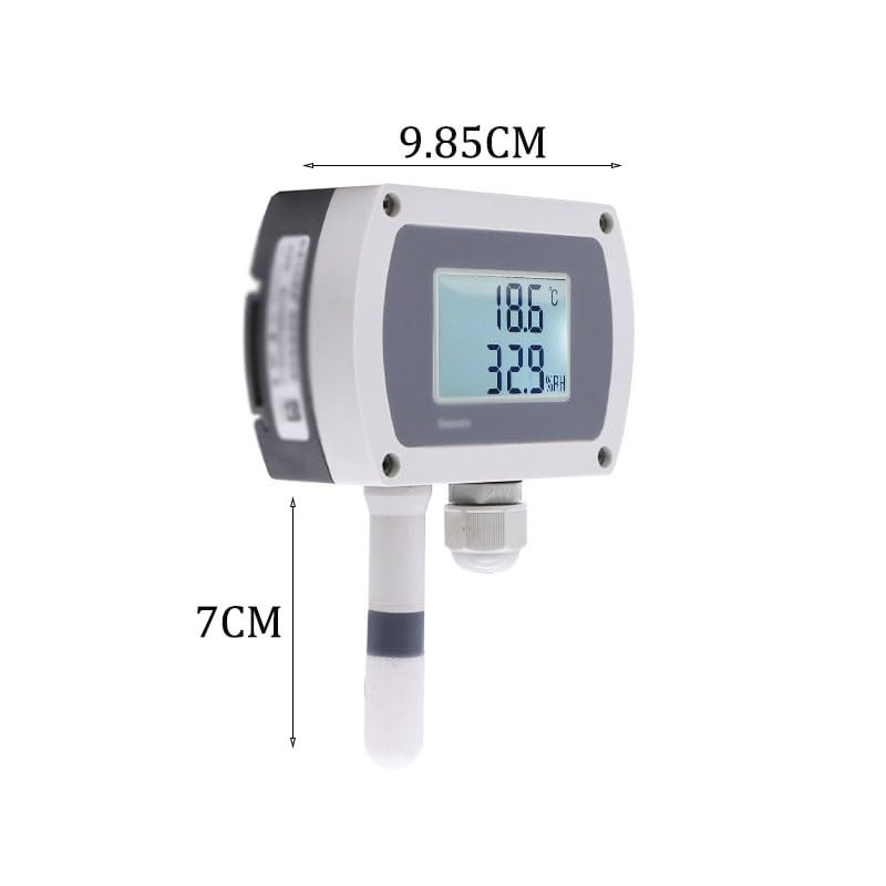 Wall-Mounted Temperature Humidity Transmitter with LCD Display for Rail Installation