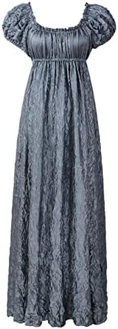 Elegant Puff Sleeve Empire Waist Dress