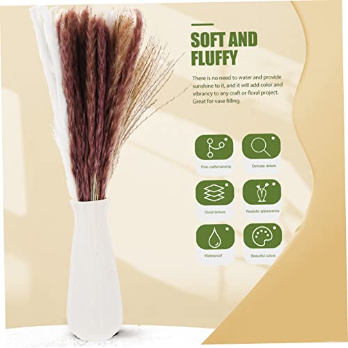Cabilock 60 Unidades Flores de junco secas suprimentos de terrário junco para decoração de vaso plan