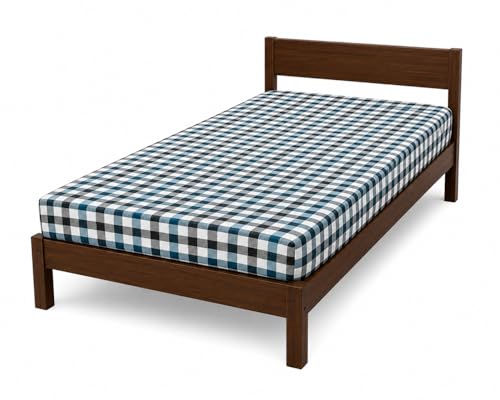 Image of Cotton Mattress Cover Protector for Single Bed with Strong Zip /Chain || Size (72x36x4) Inch / 6x3 Feet (Blue)