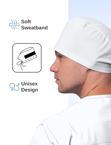 Image of Solid Working Cap Scrub Cap for Women and Men Unisex Surgical Cap Comfortable and Stylish Scrub Hat