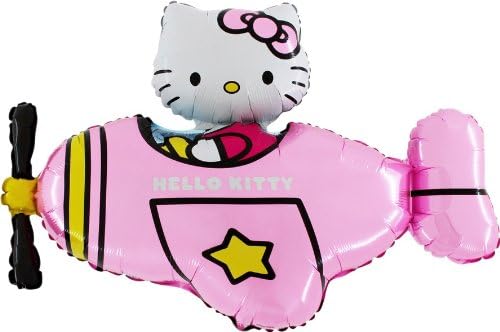 Toyland® 37" Hello Kitty In Pink Aeroplane Foil Balloon - Party Decorations