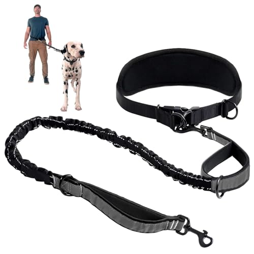 Guinzaglio per cani, Canicross Cani, Cane in vita, Cintura regolabile ed elastica retrattile, per Canicross, Corsa a Piedi, Escursionismo