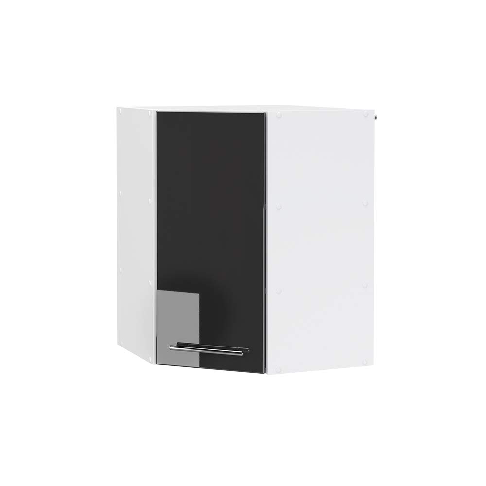 Vicco Corner wall cabinet Fame-Line, Anthracite high gloss, 57 cm