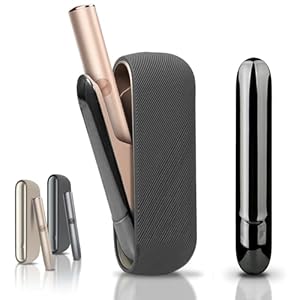 Hoogwaardige zijtas, compatibel met IQOS Iuma, cover + magnetische frontbladbescherming van zacht materiaal, accessoires iqos (zwart)