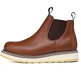 HANDPOINT Men's Chelsea Double Gore Pull-on Soft Toe Work Boot-Brown 84985 Wide (Brown, numeric_8_point_5)