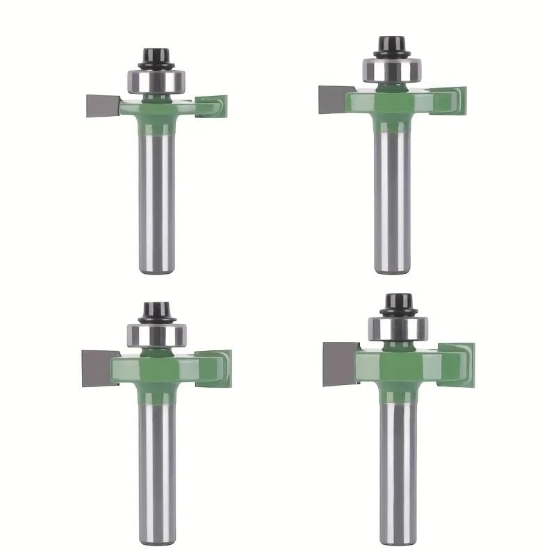 4-teiliges 5-teiliges 8x32-mm-T-Nut-Fräser-Set mit Kugellagern, Wolframcarbid-Grooving-Kit for die Holzbearbeitung, CNC-Schrankwerkzeuge(4pcs)