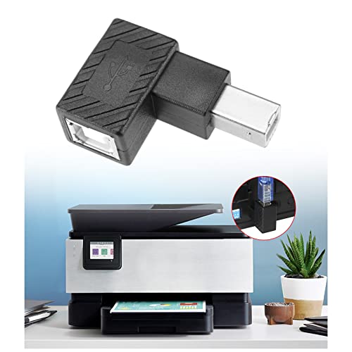 Create idea 2PCS USB 2.0 Type-B Printer Adapter 90 Degree Type-B Male to Female Converter 480 Mbps Data Transfer Speed for Printer Scanner (Left Angle & Right Angle) - Image 2