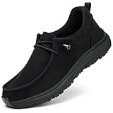 Mens Non Slip Work Shoes Waterproof Walking Loafers Canvas Food Service Slip On Casual Lace Free Shoe Zapatos de Trabajo para Hombres antideslizante cocina
