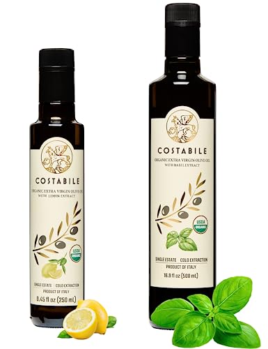 Aceite de oliva extra virgen infusionado con albahaca y limón