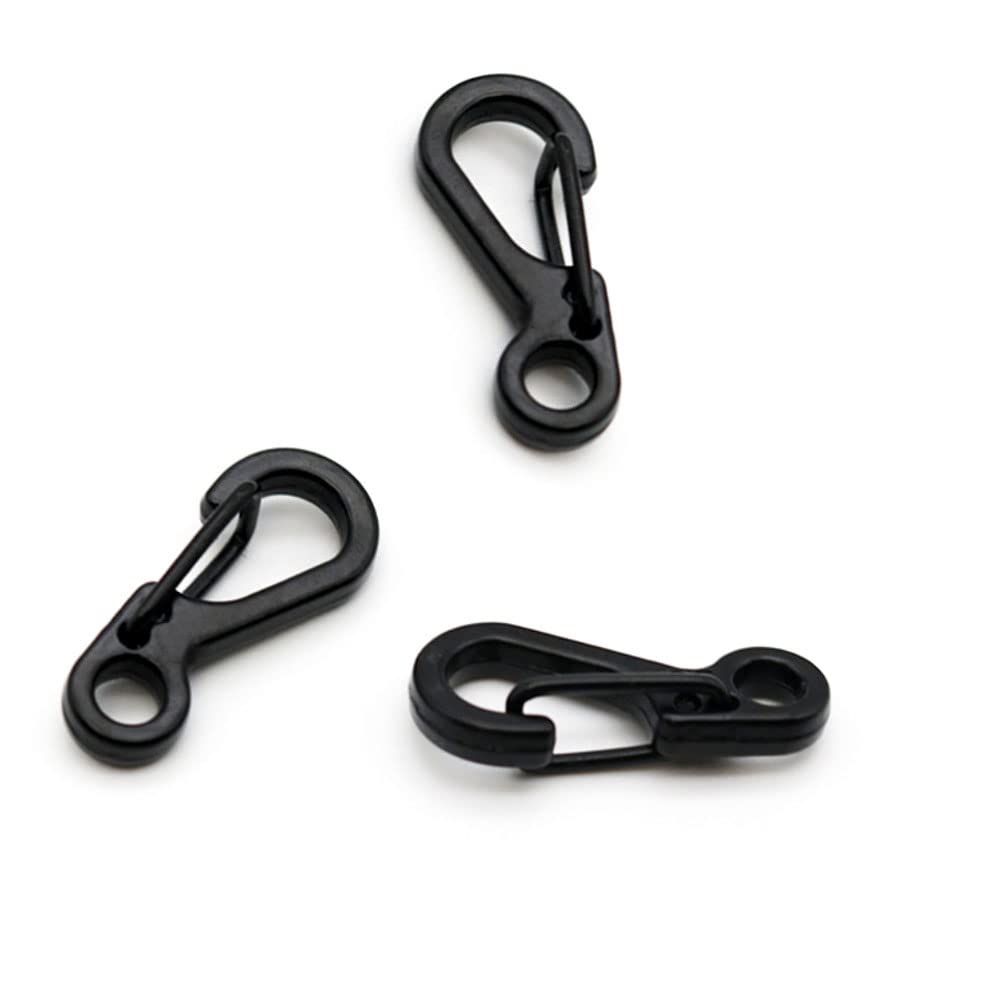 50 Mini Mousquetons En Plastique Antidérapants - Légers Et Résistants - Parfaits Pour Camping, Tente, Sac à Dos Et Rangement - 6