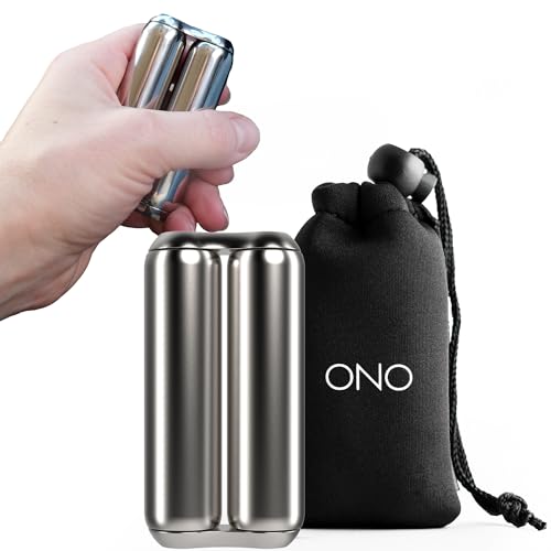 Image of ONO Roller - Handheld Fidget Toy for Adults | Help Relieve Stress, Anxiety, Tension | Promotes Focus, Clarity | Compact, Portable Design (Natural, Junior Size - Stainless Steel)