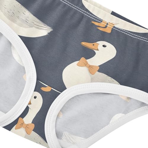 Wusikd Ducks Girls' Underwear Cotton Bow Tie Girls Briefs Soft Toddler Underwear 2T4