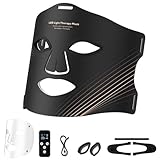 Duuckin Red Light Therapy Mask for Face, 8 Colors LED Face Mask Light Therapy with Rechargeable Remote, Led Face Mask Light Therapy, Black