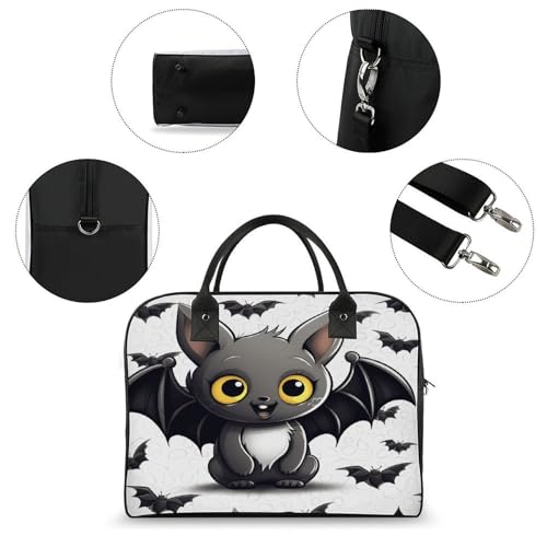 Bolso Tote Bat Cute con Correa Ajustable y Cremallera miniatura 6