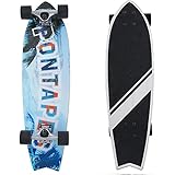 PONTAPES(ポンタペス) スケートボード クルーザー コンプリート デッキ 30インチ 全3柄 POSKT-5050C サーフィン オフトレ 大人用 スケボー クルーザーデッキ 完成品 初心者