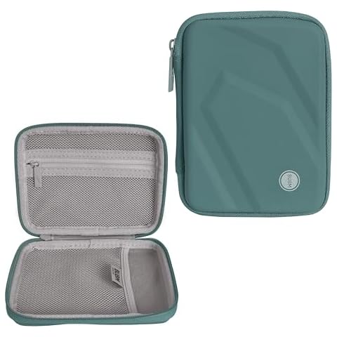 Wolfteeth External Hard Drive Portable Carrying Case,Hard Shell Electronic Accessories Organizer Bag,Travel Carrying Case for Power Bank,Chargers,Digital Voice Recorders (Empty Case Only) Green 132602 Cover