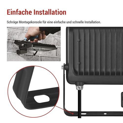 Foco LED 50W sensor movimiento exterior IP54 impermeable EMOS GLARO blanco neutro 4