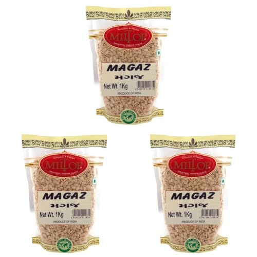 Image of Miltop Raw Magaz Watermelon Seeds, 1 KG (Pack of 3)