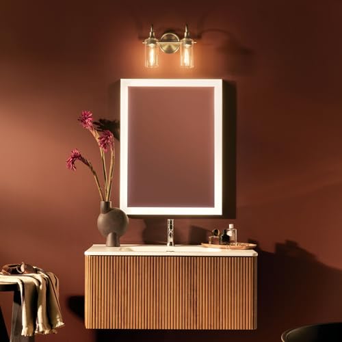 Image of Kichler Kavi 2-Light Bathroom Vanity Light, Champagne Bronze