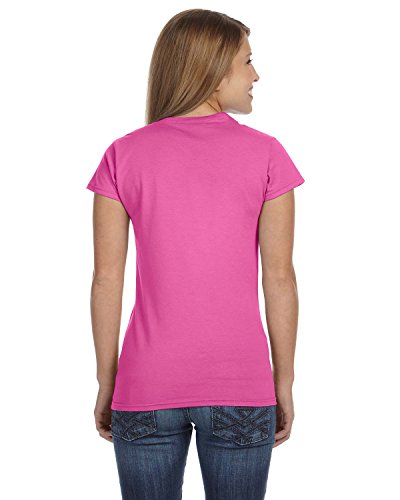 Gildan Junior Girls Softstyle T-Shirt in Azalea #TOP24