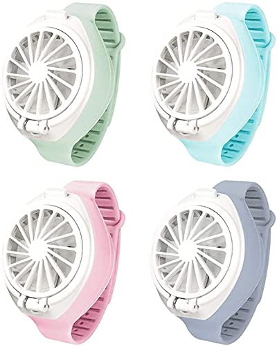 Ventilador de reloj recargable ZYFSHA para evitar sofocos manteniendo manos libres 6