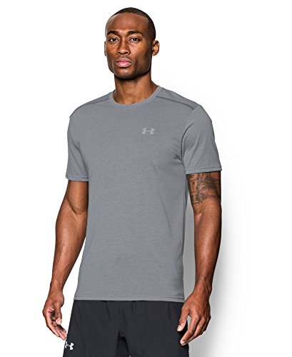 Under Armour Men's Threadborne Streaker Short sleeve, Steel /Reflective, Large