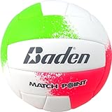 Baden Match Point Volleyball (Official Size), Neon Pink/Green/White