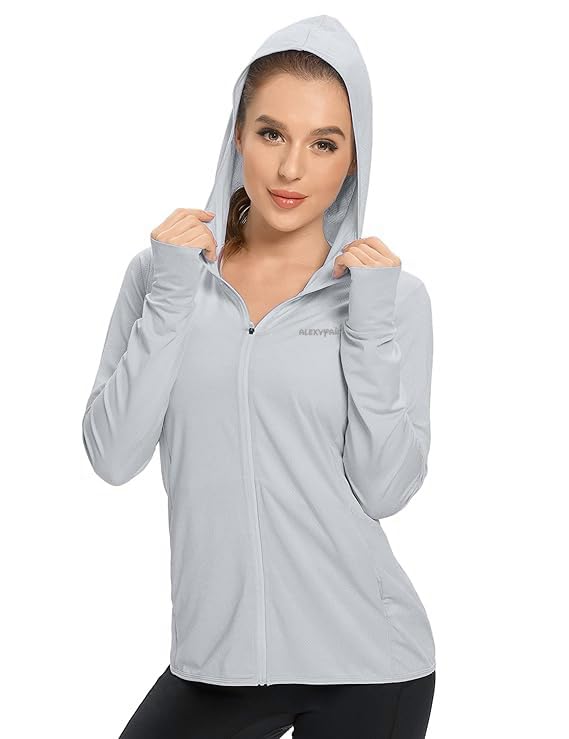 Alexvyan Size-L Full Length Women's UV & Sun Protection Jacket with 4 Pocket, Light weight Summer Screen Hoodie, UPF 50+ P... - Review, Price and Buying Guide