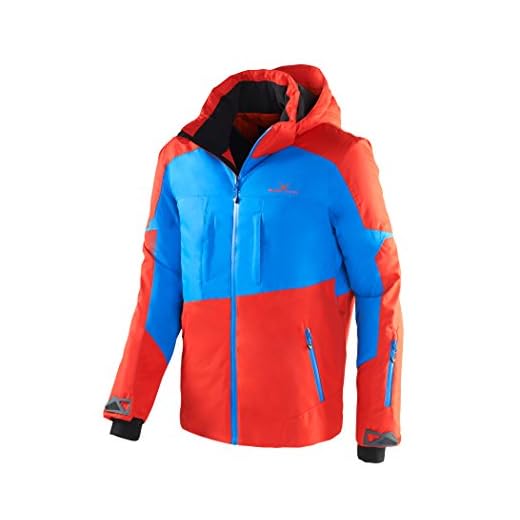 Black Crevice herr skid- och snowboardjacka, BCR251004, flerfärgad Flerfärgad (röd/blå) 56 EU