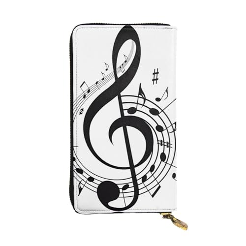 Portefeuille long cuir musique pour vos voyages, shopping et bureau