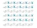 Iridescent Glitter White & Blue Floral Strip Nail Stickers/Decals