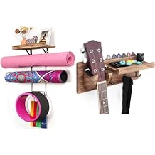 Bikoney Yoga Mat Holder, Guitar Wall Mount Yoga Mat Wall Mount Storage Home Gym Accessories, Hanger Guitar Pick Holder