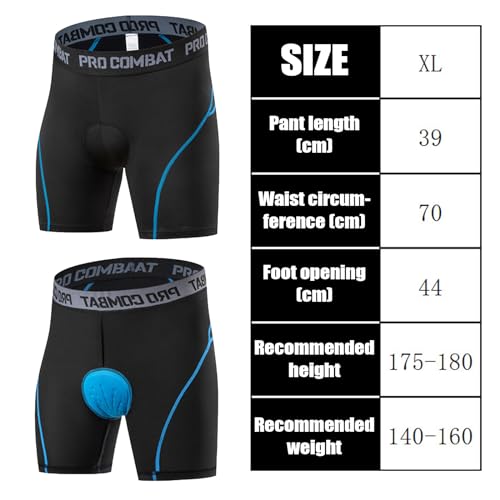 BDSHUNBF Culotte Ciclismo Hombre - Pantalón Corto Acolchado 3D para MTB y Bicicleta, Cómodo y Transpirable - imagen 5