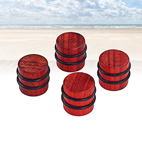 Healifty 4Pcs Wood Effect Pedal Control Amplifier Knobs For Electric Guitar Bass (Red) #TOP6