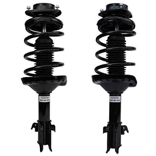 Image of Detroit Axle - Front Struts Kit for 2006 2007 2008 Subaru Forester 2 Struts w /Coil Spring 2 Sway Bars 4 Tie Rods 2 Boots Replacement Suspension