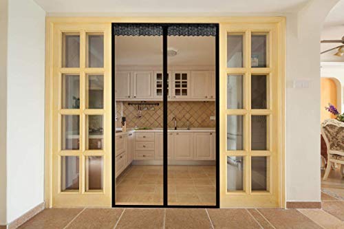 Magnetic Easy Install Door Screen Pet Friendly Fiberglass Sliding Mesh Door Screen Door Net For Door #TOP2