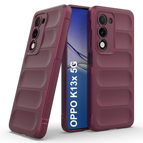 Image of Zapcase Back Case Cover for Oppo K13x 5G | Compatible for Oppo K13x 5G Back Cover | Liquid Silicon Magic Case with Camera Protection | Plum