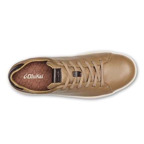 Image of OluKai Lae'ahi Li 'Ili Men's Waterproof Leather Sneaker, Versatile & Casual Everyday Shoe, All-Day Comfort & Support, Enhanced Grip & Traction