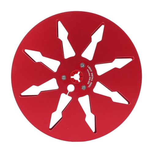 Bobine de Ruban Vide, 1 Pièce 1/4 7 Pouces Enregistrement Sonore 8 Trous en Alliage D'Aluminium, Pièces D'ouverture de Plateau en Aluminium Vides pour Pièces de Machine (rouge)