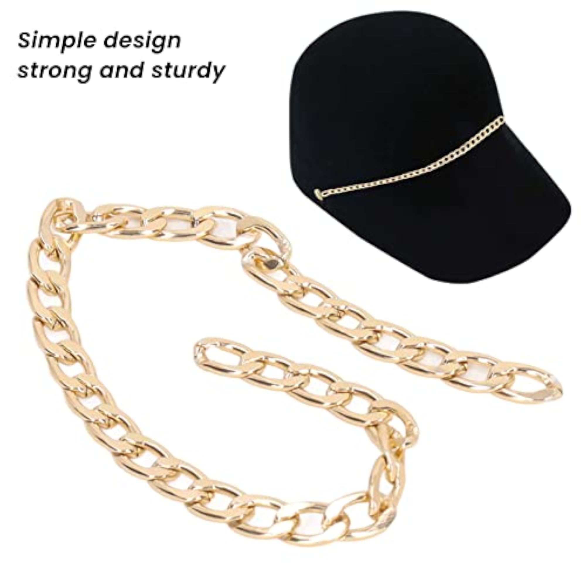 Gold Aluminum Curb Chain for Anklets, Sturdy DIY Design