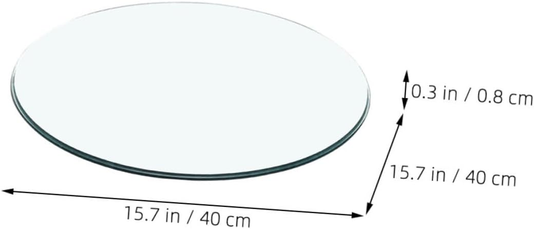 Ciieeo Thickened Tempered Glass Desktop Round Living Room Table Top Glass Coasters for Drinks