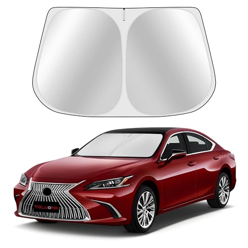 Toluoma Custom Fit Windshield Sun Shade for Le-xus RX 2016-2022 - Full Coverage, 210T Reflective Fabric, Double-Layer Design - Blocks 99% UV Rays, Keeps Car Cool, Easy to Install and Store
